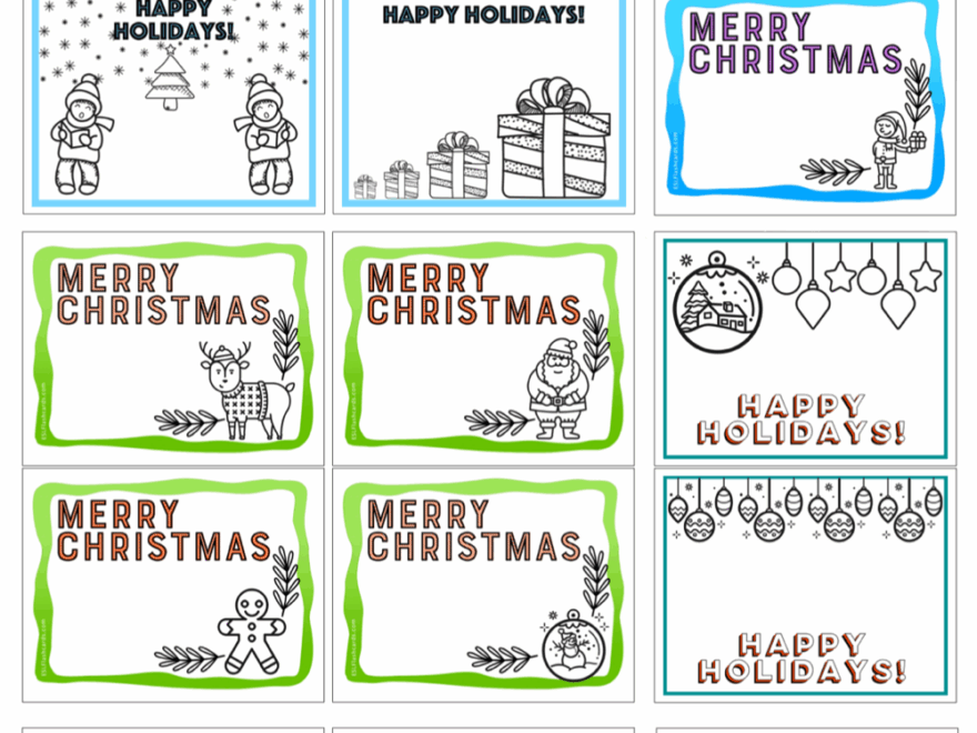 Printable Christmas Cards ESL Flashcards