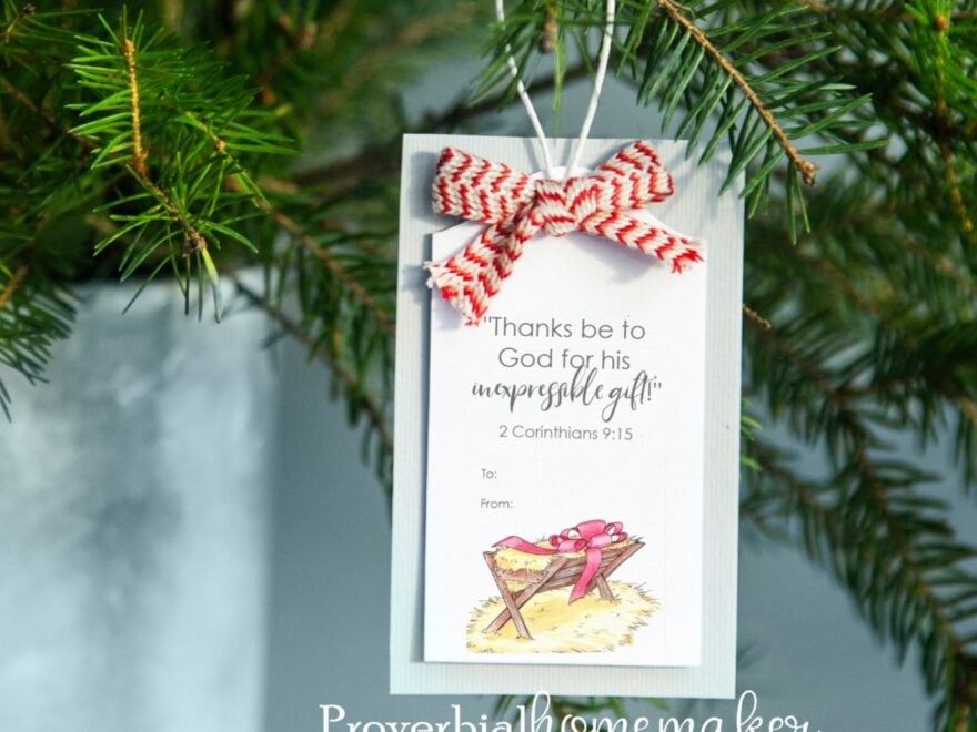 Printable Christmas Gift Tags With Scripture