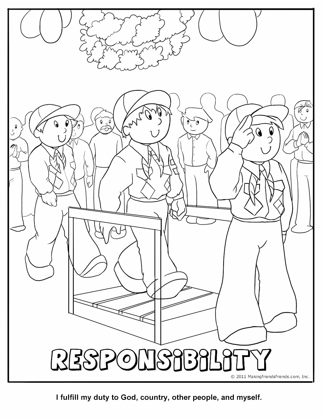Printable Coloring Activity Pages Cub Scout Pack 16