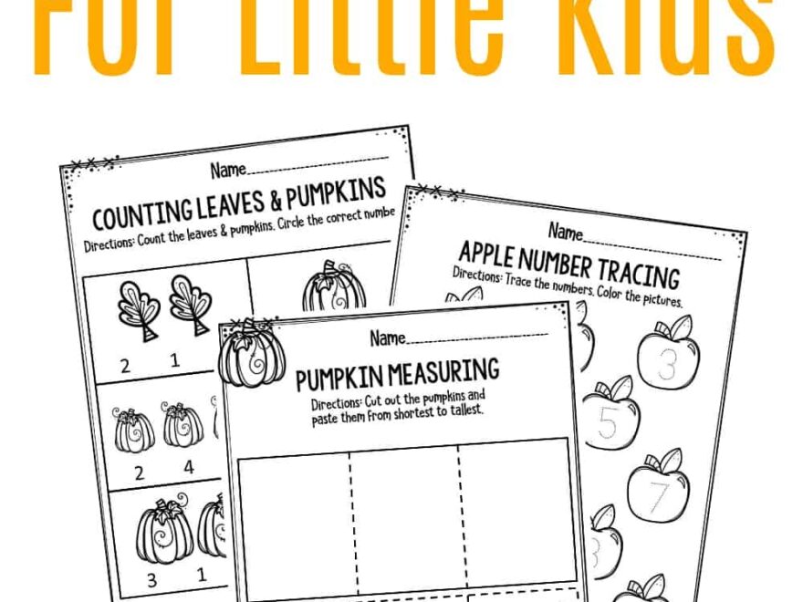 Printable Fall Worksheets For Preschool The Keeper Of The Memories