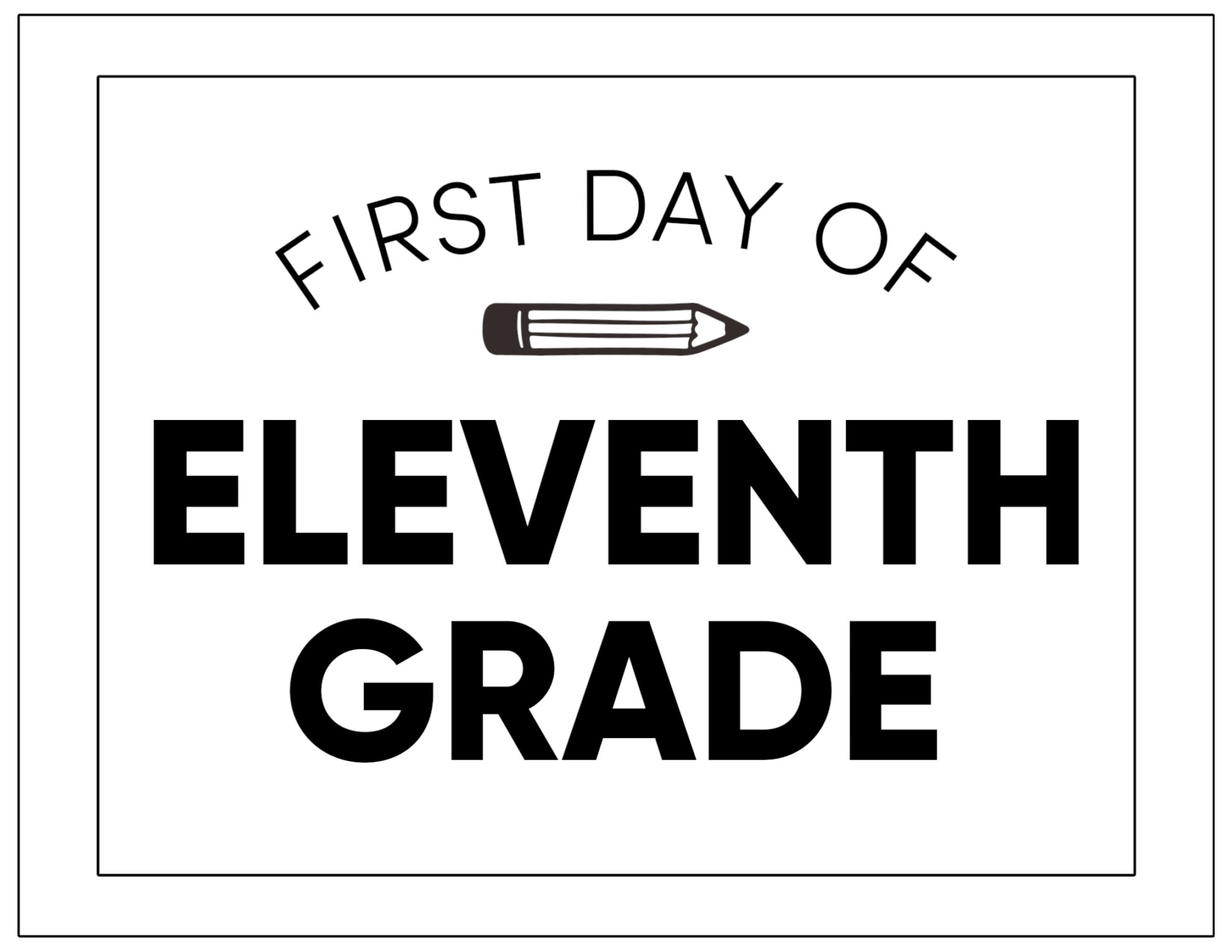 Printable First Day Of School Signs Paper Trail Design