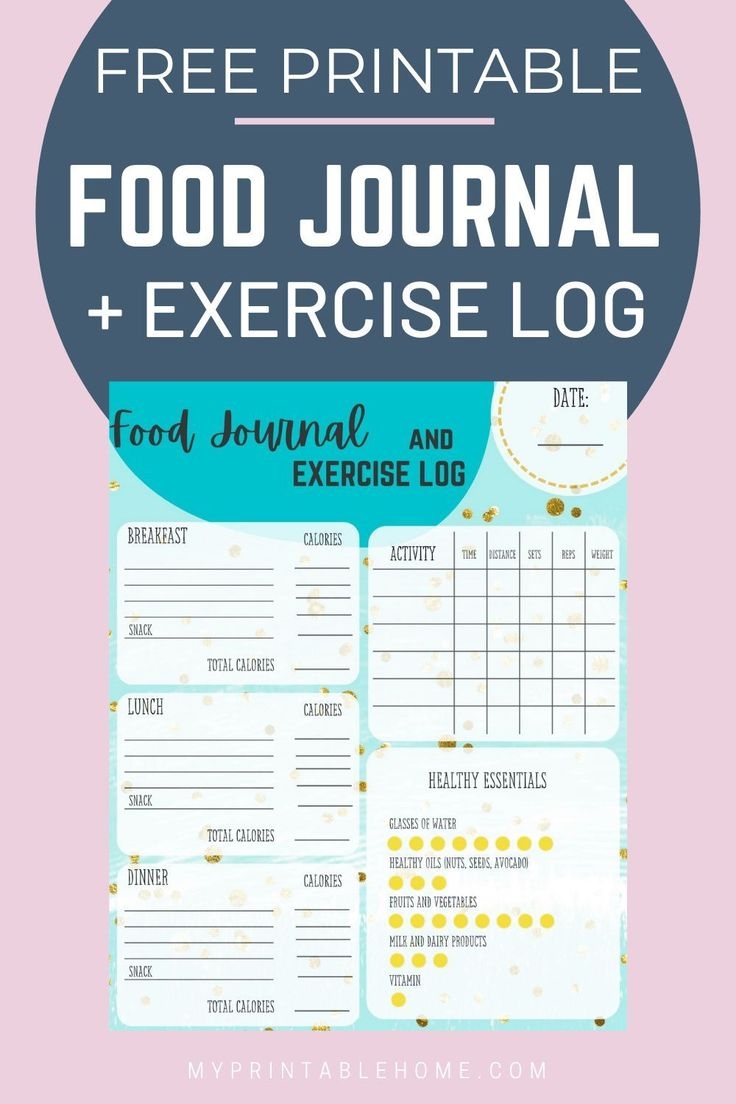 Printable Food And Exercise Journal