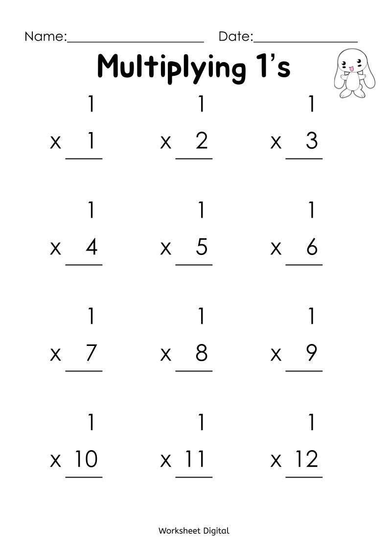 Free Printable Worksheets On Multiplying By 2S