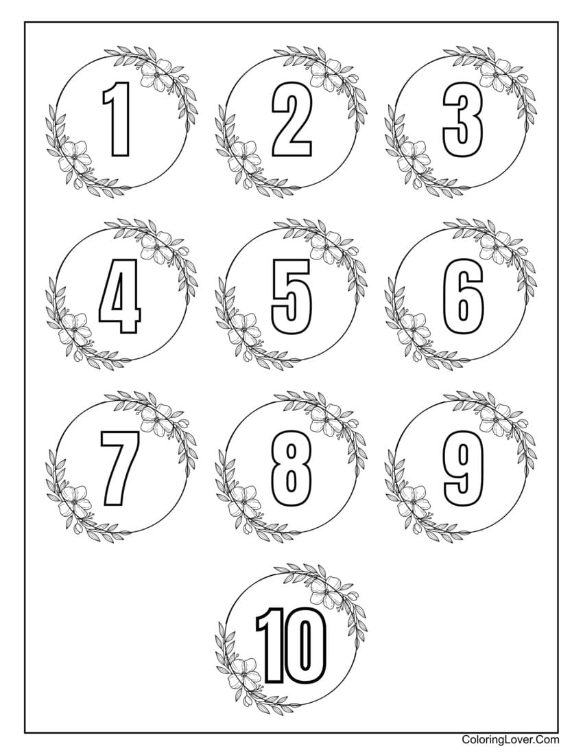 Free Number Printables For Preschool