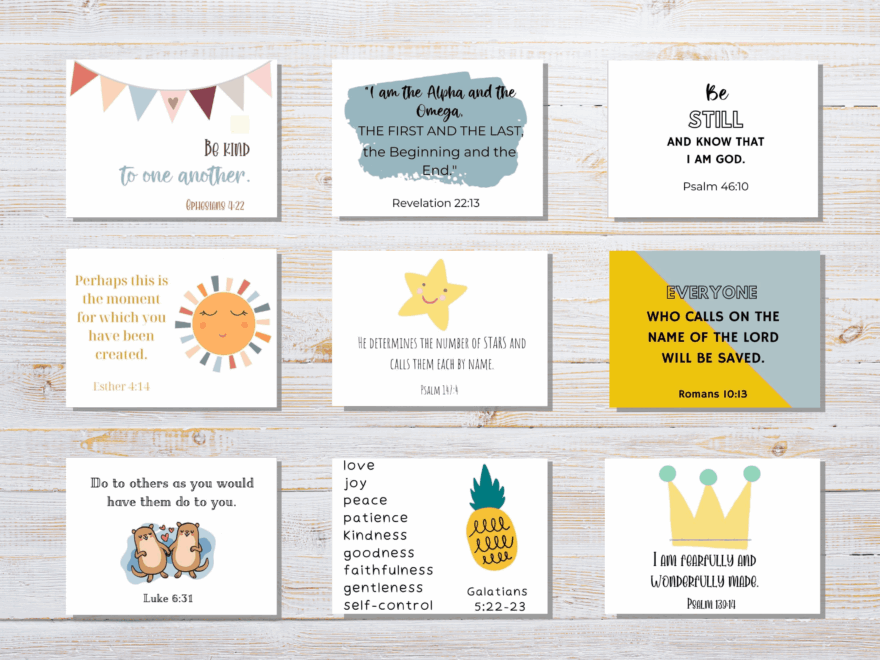 Printable Scripture Cards For Kids Out Upon The Waters