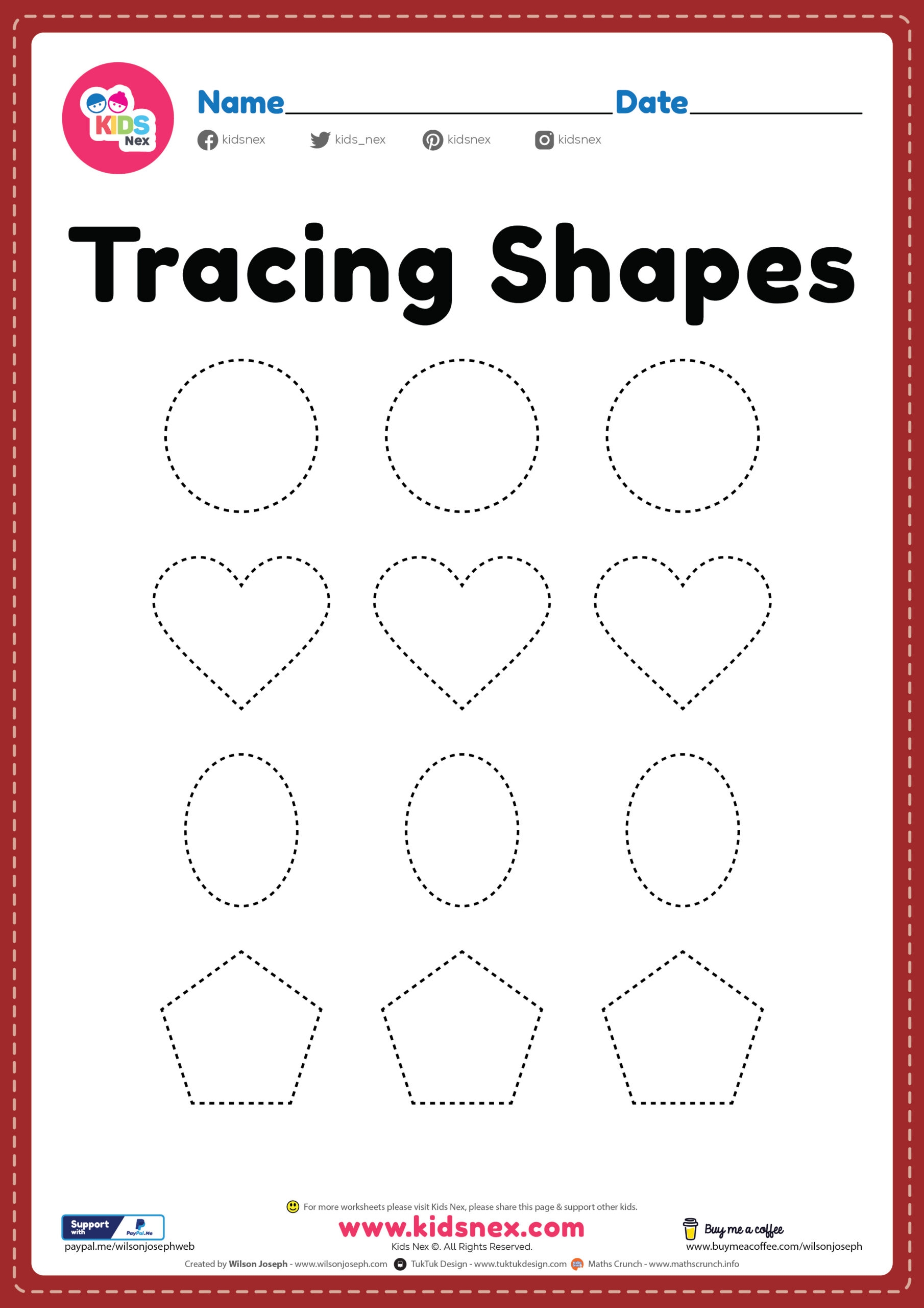 Printable Shapes Worksheets For Toddlers