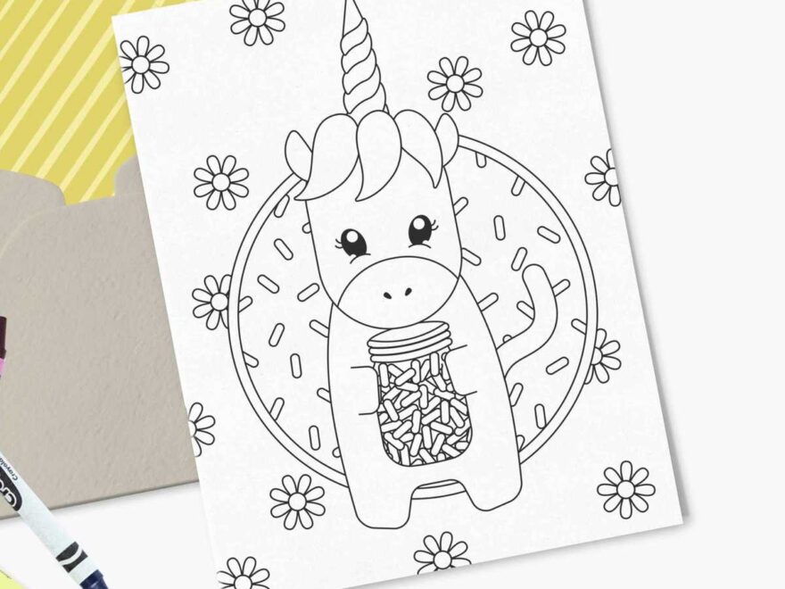 Printable Unicorn Birthday Card Design Eat Repeat