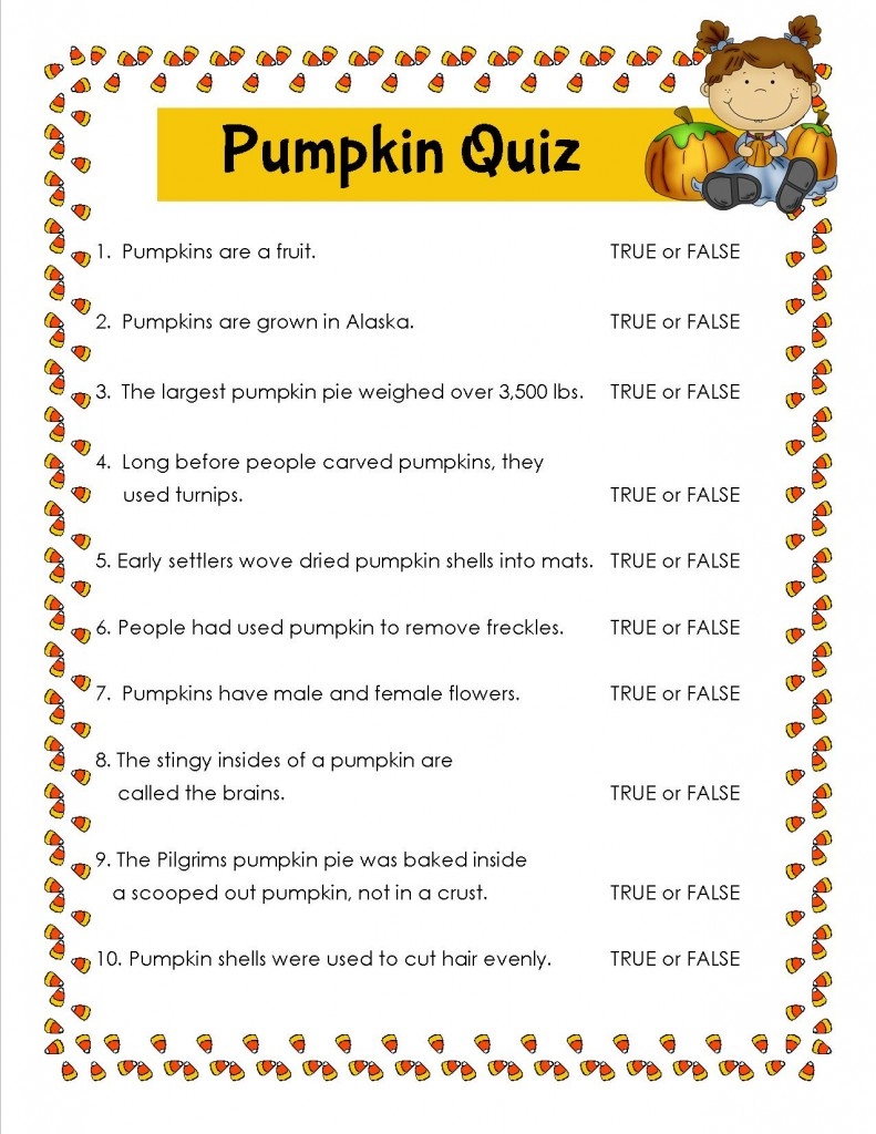 Free Printable Pumpkin Trivia Questions