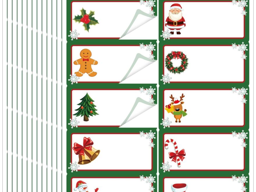 Qeeenar 250 Pcs Christmas Address Labels 2 X 4 Inch Foil Snowflake Printable Gift Tags Compatible With Laser And Inkjet Printer Mailing Label 10 Per Sheet For Package School Office Assorted Colored