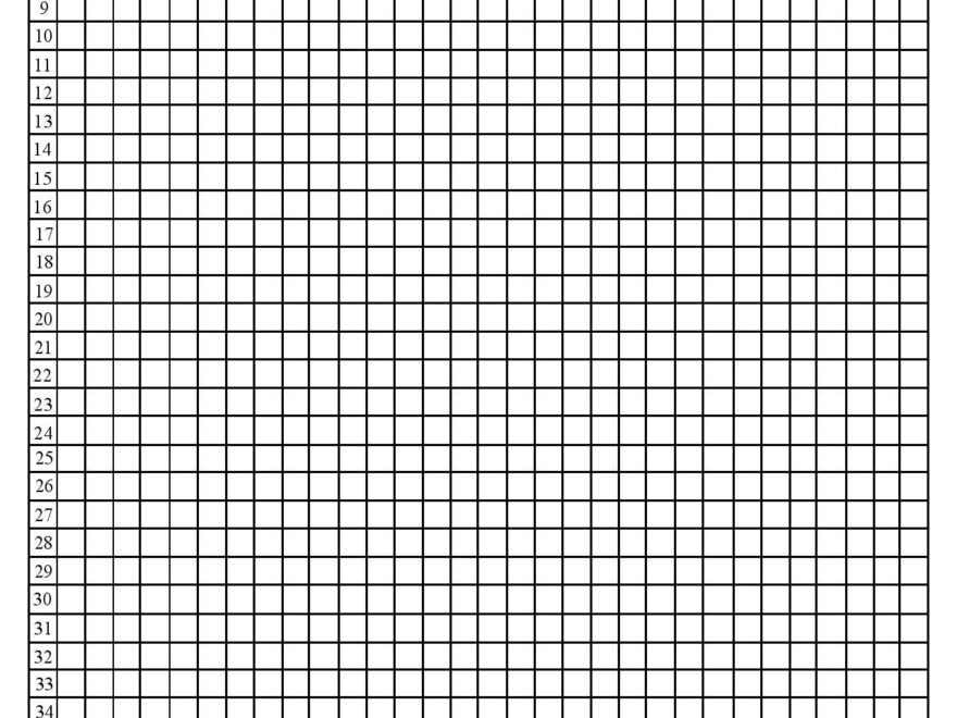 Quarter inch Graph Paper With Line Numbers Etsy
