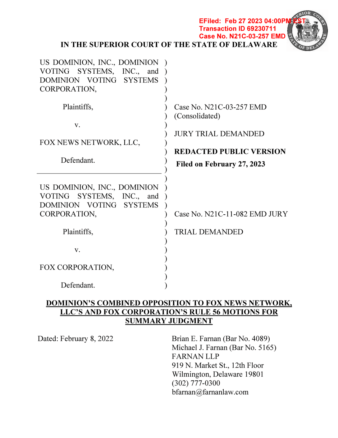 Read What Murdoch Said In His Deposition In The Fox Dominion Case The New York Times