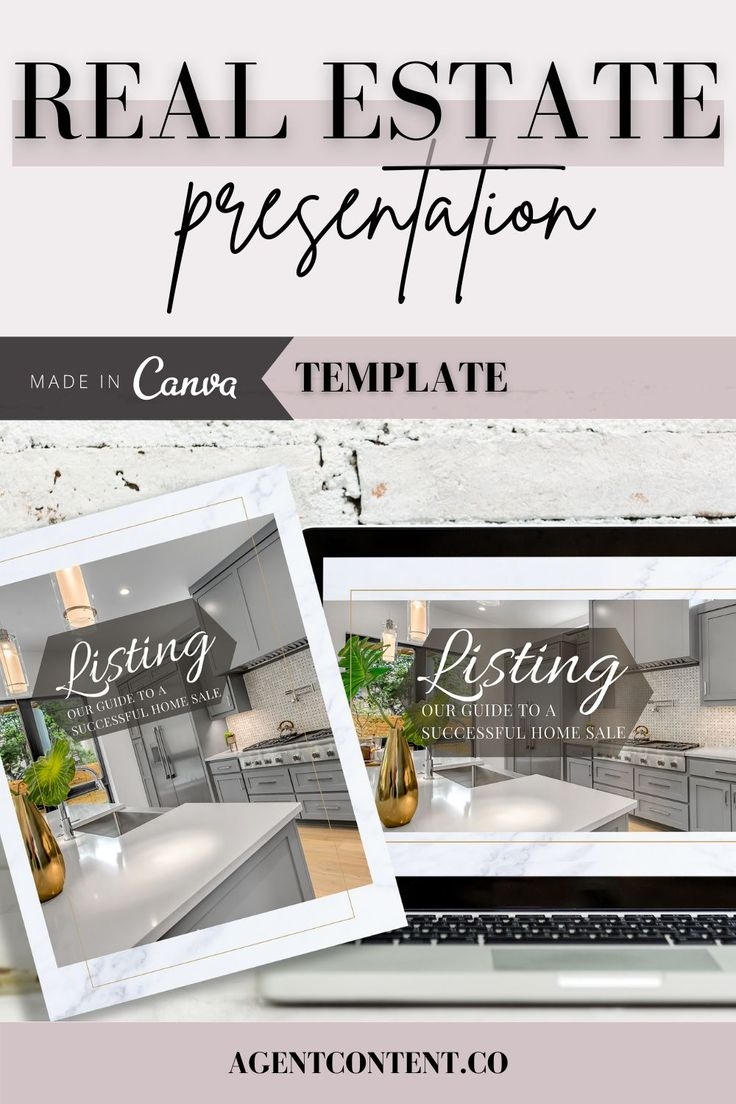 Real Estate Listing Presentation Template Printable Sales Guide Realtor Listing Presentation