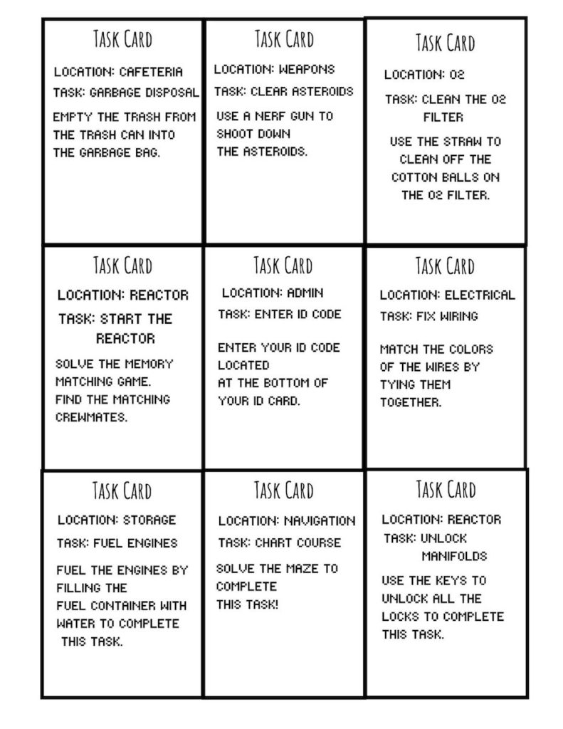 Game Of Life Cards Printable