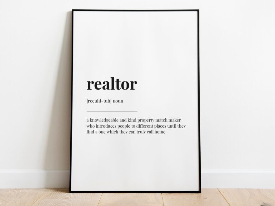 REALTOR DEFINITION PRINT Digital Download Printable Wall Art Quotes Digital Download Wall Art Digital Wall Art Printable Realtor Gift Etsy