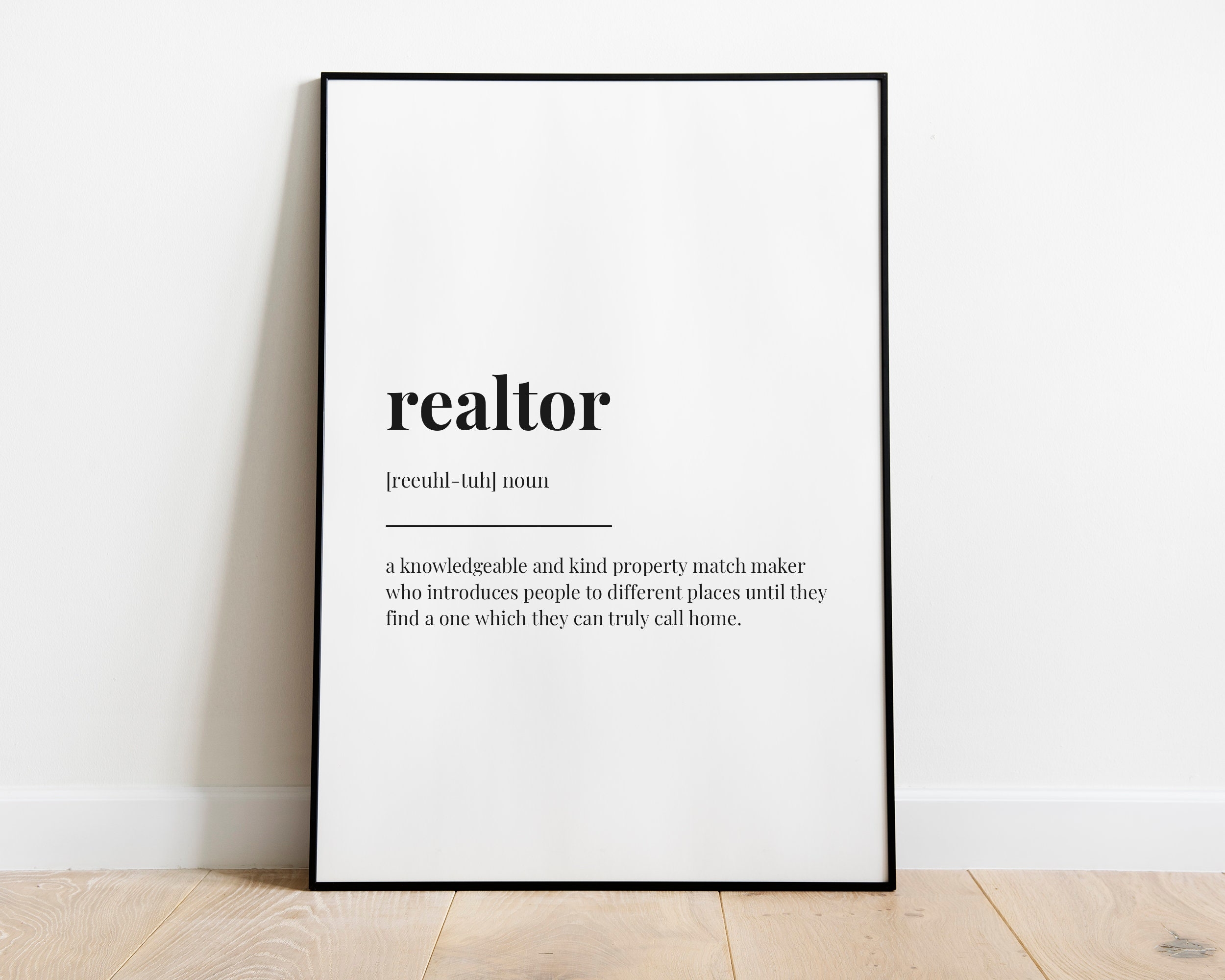REALTOR DEFINITION PRINT Digital Download Printable Wall Art Quotes Digital Download Wall Art Digital Wall Art Printable Realtor Gift Etsy