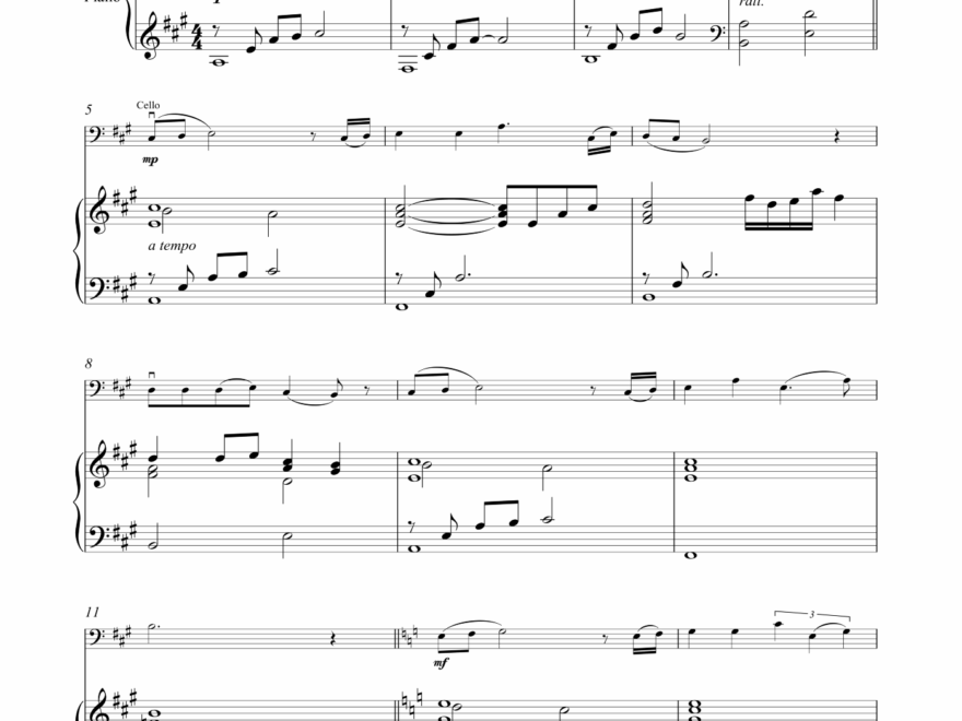 Reflection from Mulan Sheet Music For Cello And Piano PDF