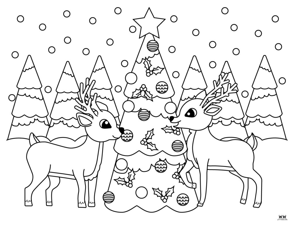 Reindeer Coloring Pages 30 FREE Printable Pages Printabulls