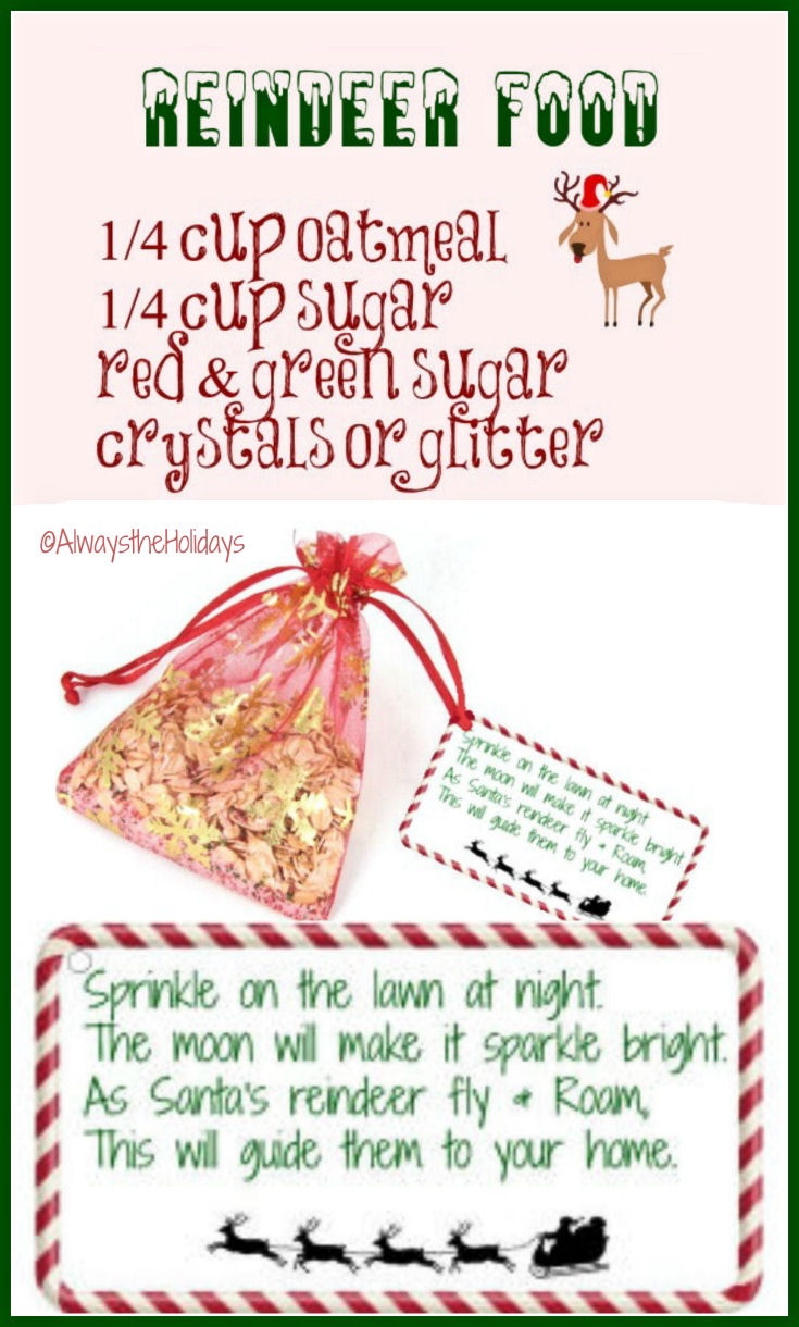 Reindeer Food Bags Magic Reindeer Dust Free Poem Printable Tags
