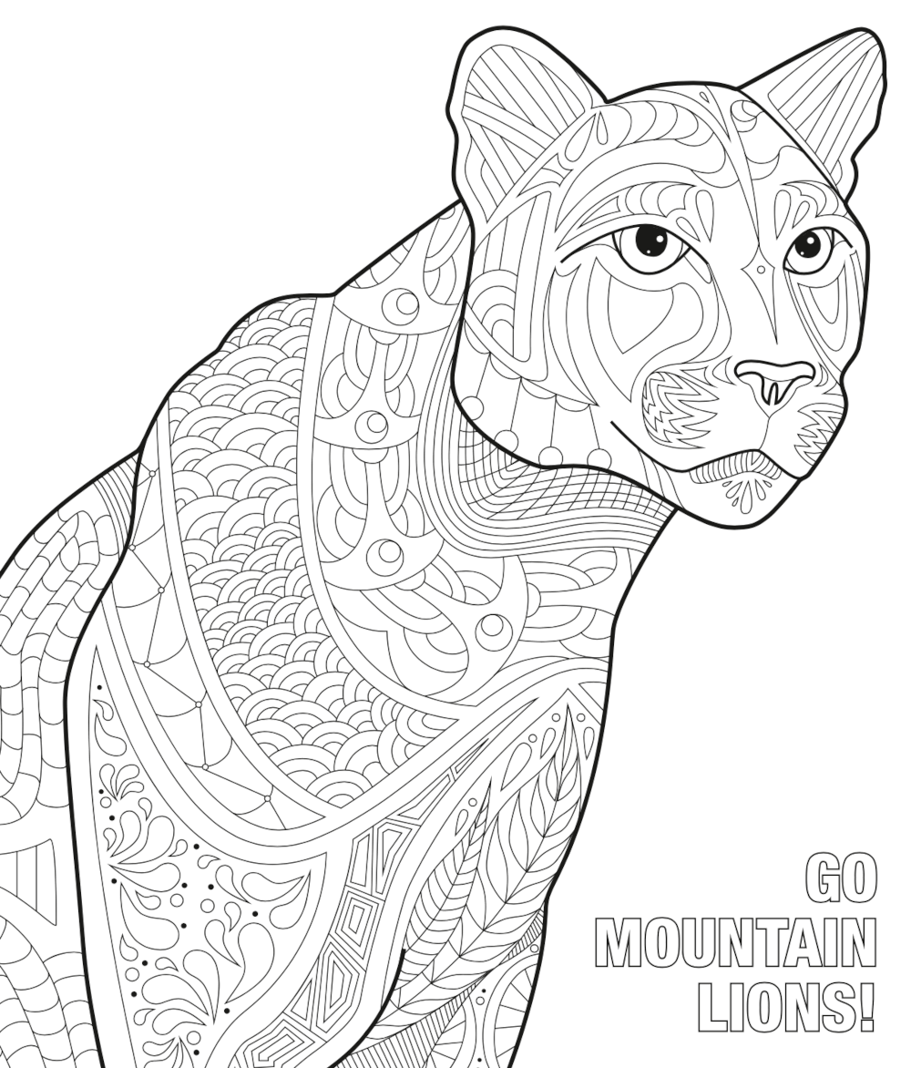 Mountain Lion Coloring Pages Printable