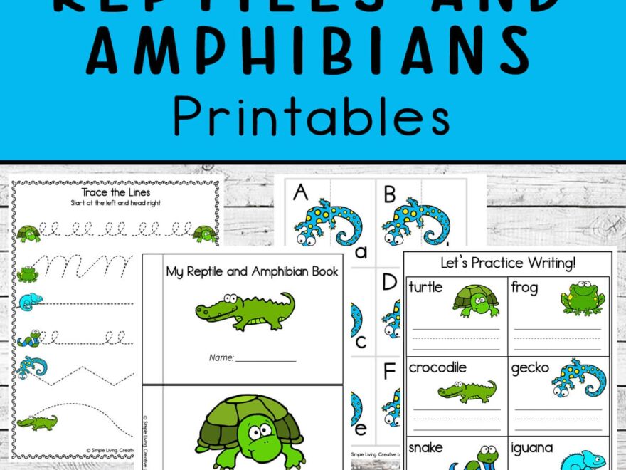 Reptiles And Amphibians Printables Simple Living Creative Learning