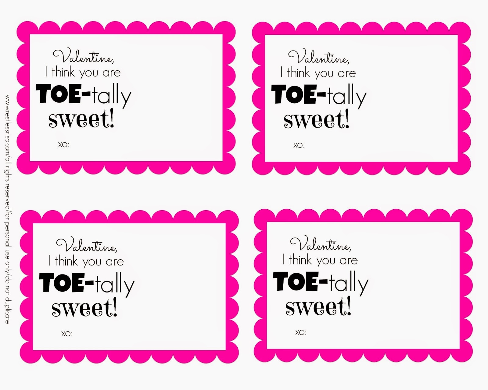 You Are Toe-Tally Awesome Printable