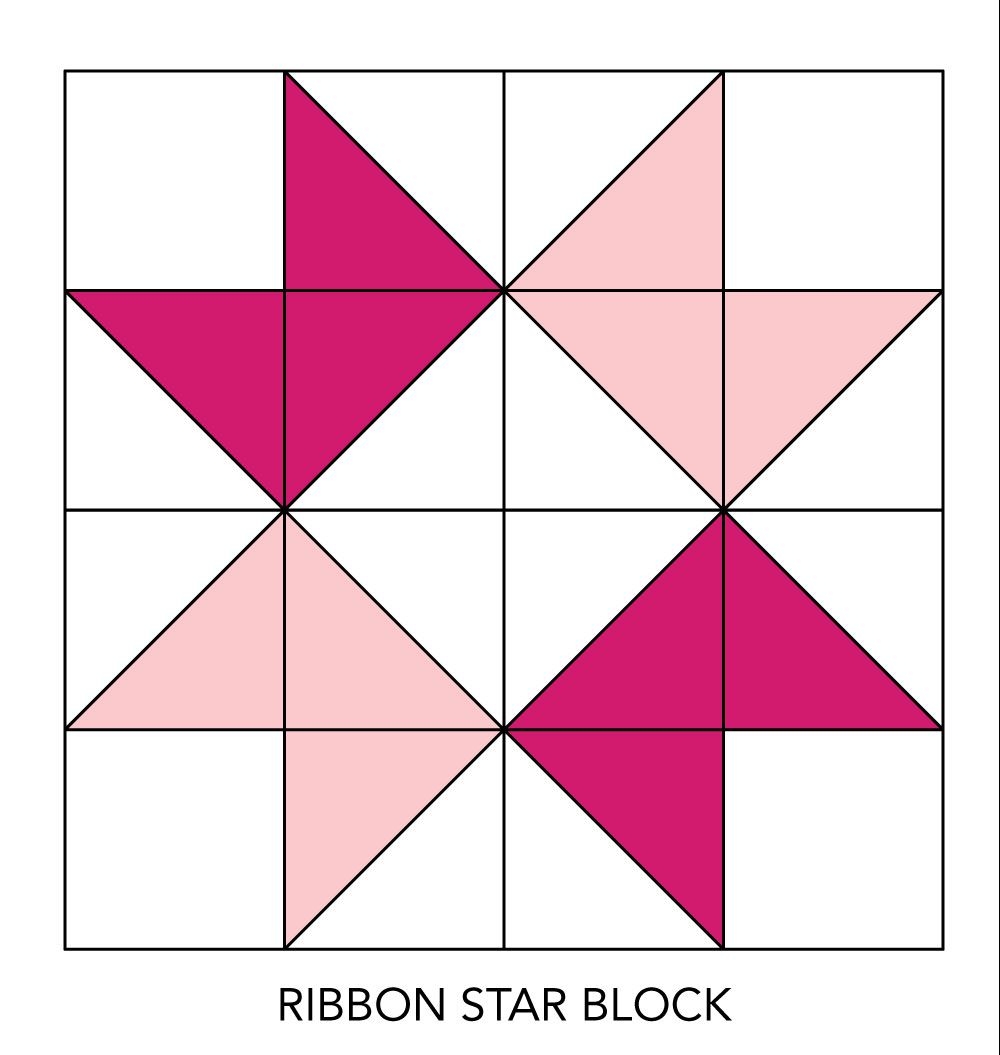 Ribbon Star Quilt Block