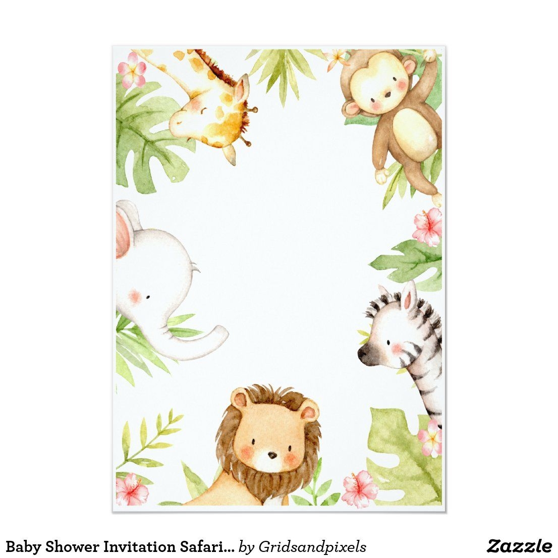 Safari Baby Shower Invitations Invitation Templates Zazzle