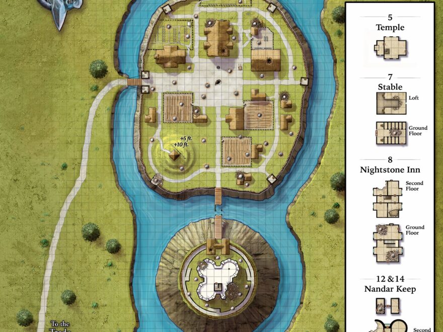 Scrubbed Map Of The Town Of Nightstone small Village South Of WaterDeep For Levels 1 3 In Chapter 1 R stormkingsthunder