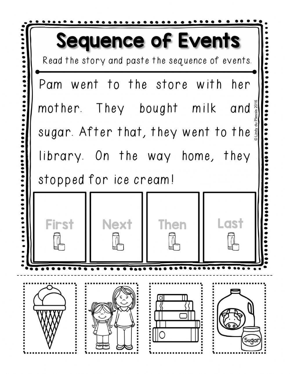 Sequencing Worksheet Interactive Worksheet