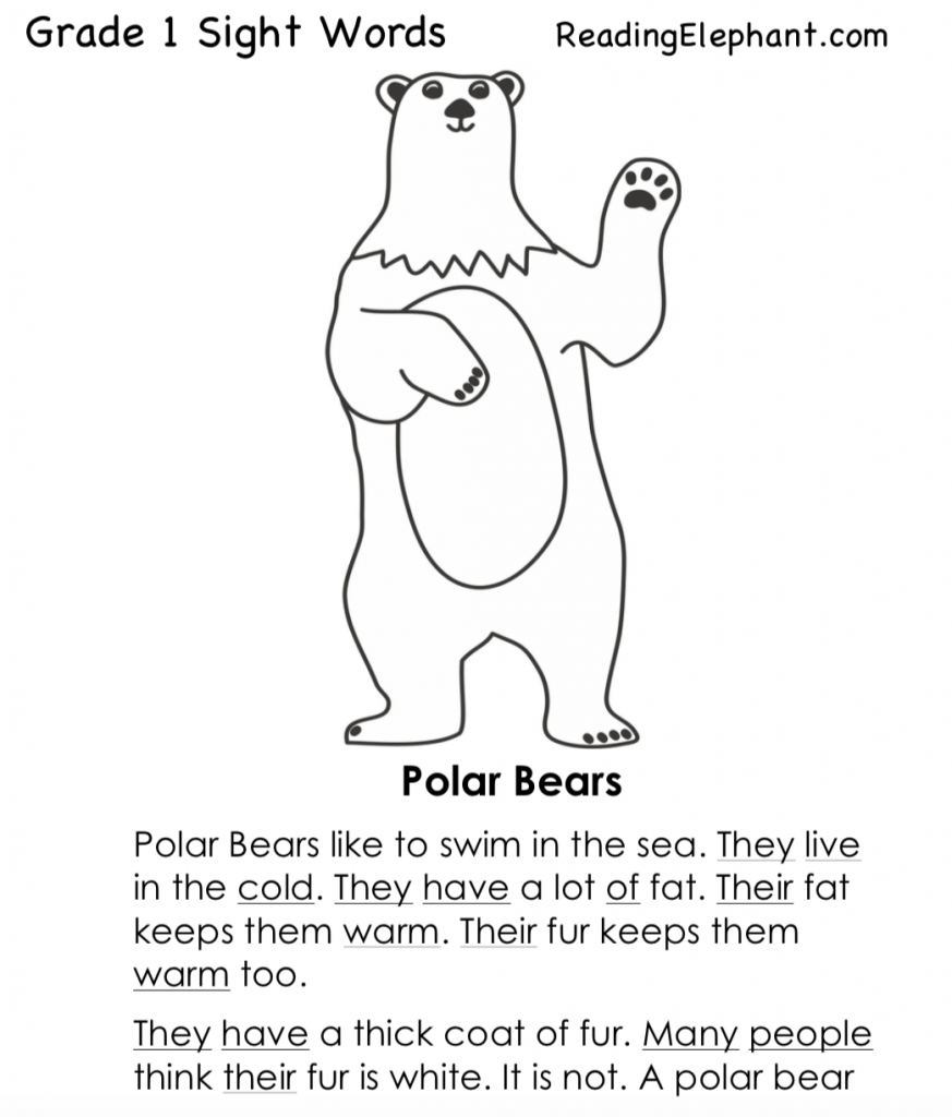 Sight Word Stories PDF Reading Elephant