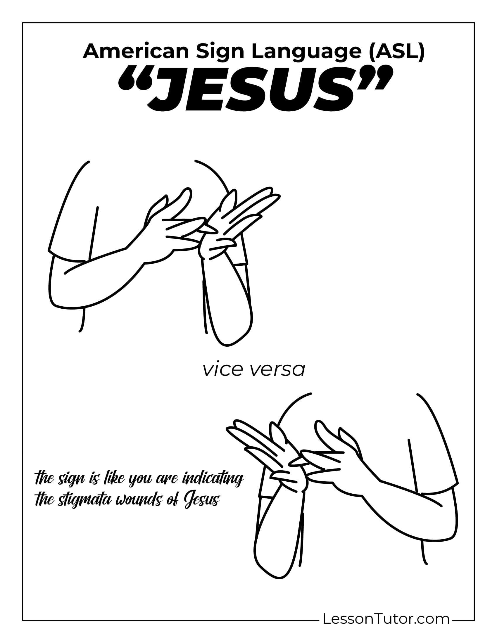 Sign Language Religious Signs Free Coloring Pages PDF Printables And Worksheets Lesson Tutor