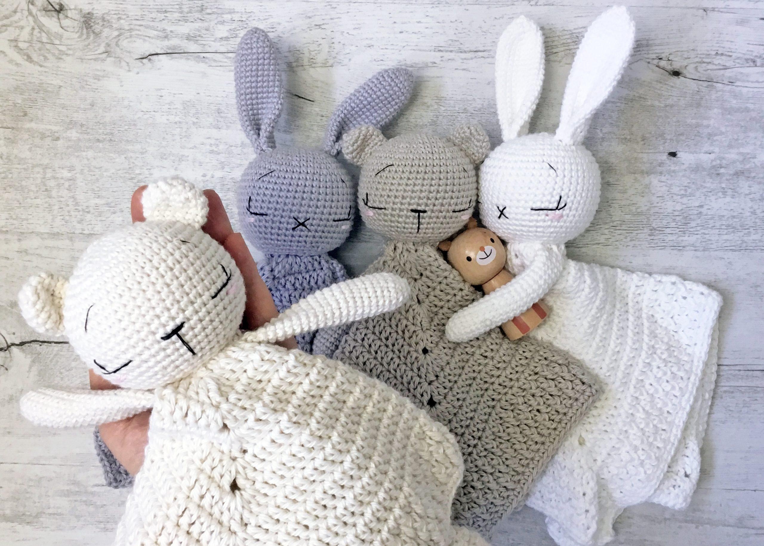 Sleepy Baby Bear And Bunny Lovey By Alanna O Dea