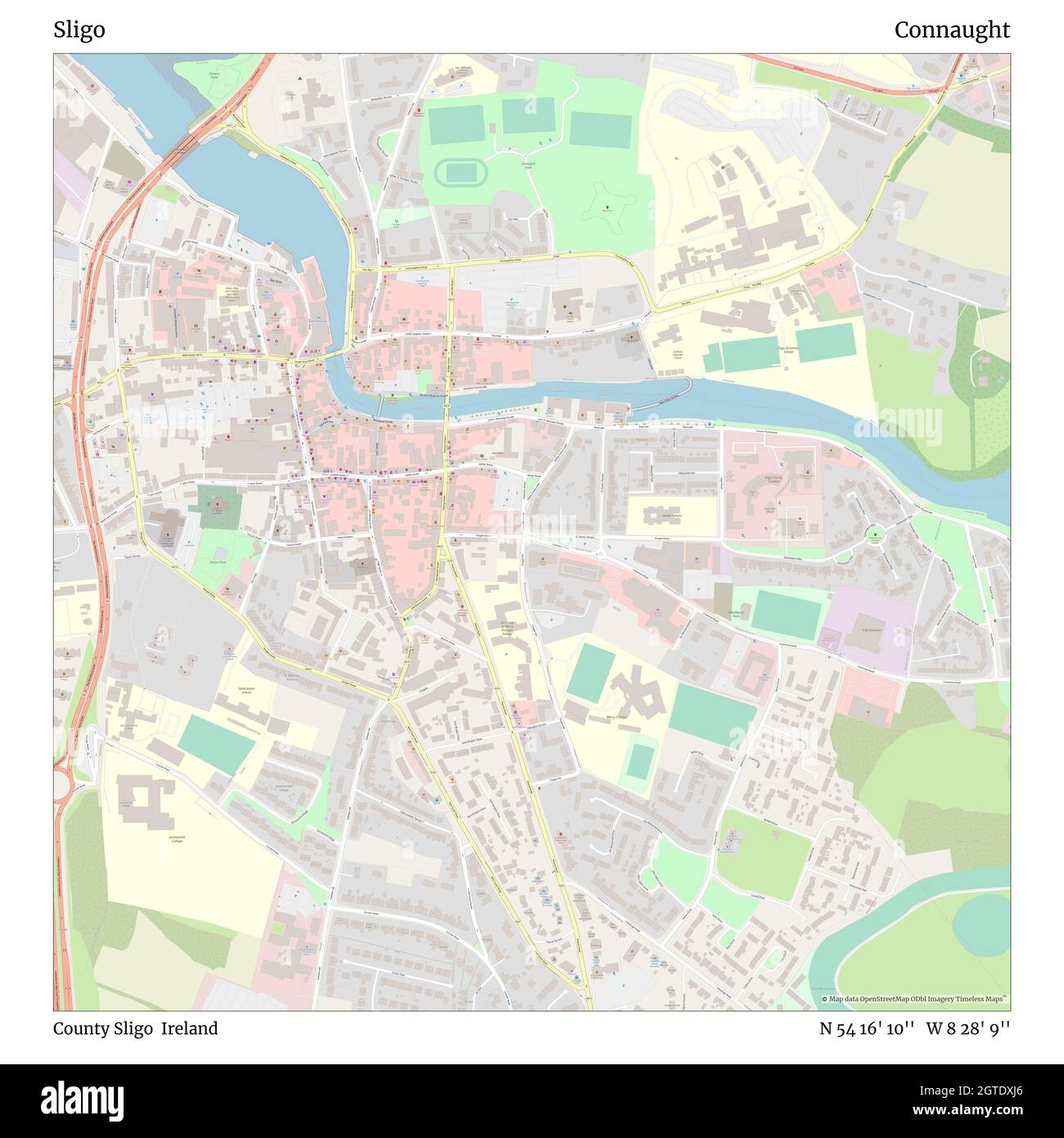 Printable Road Map Of Sligo Ireland