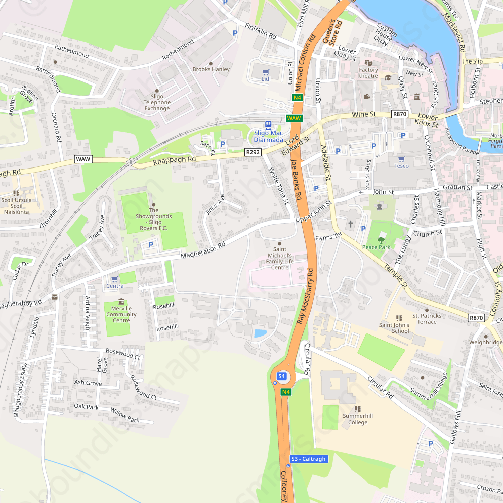 Sligo Modern Atlas Vector Map Boundless Maps