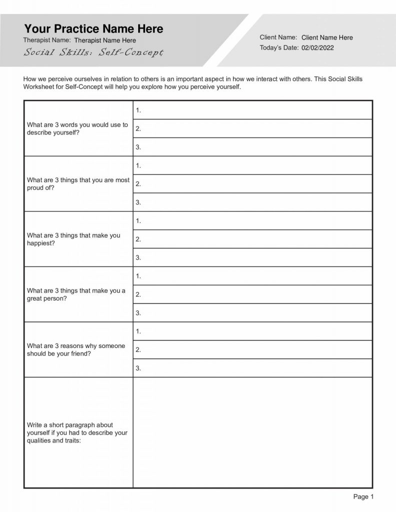 Social Skills Worksheets Bundle Editable Fillable Printable PDFs Worksheets Library