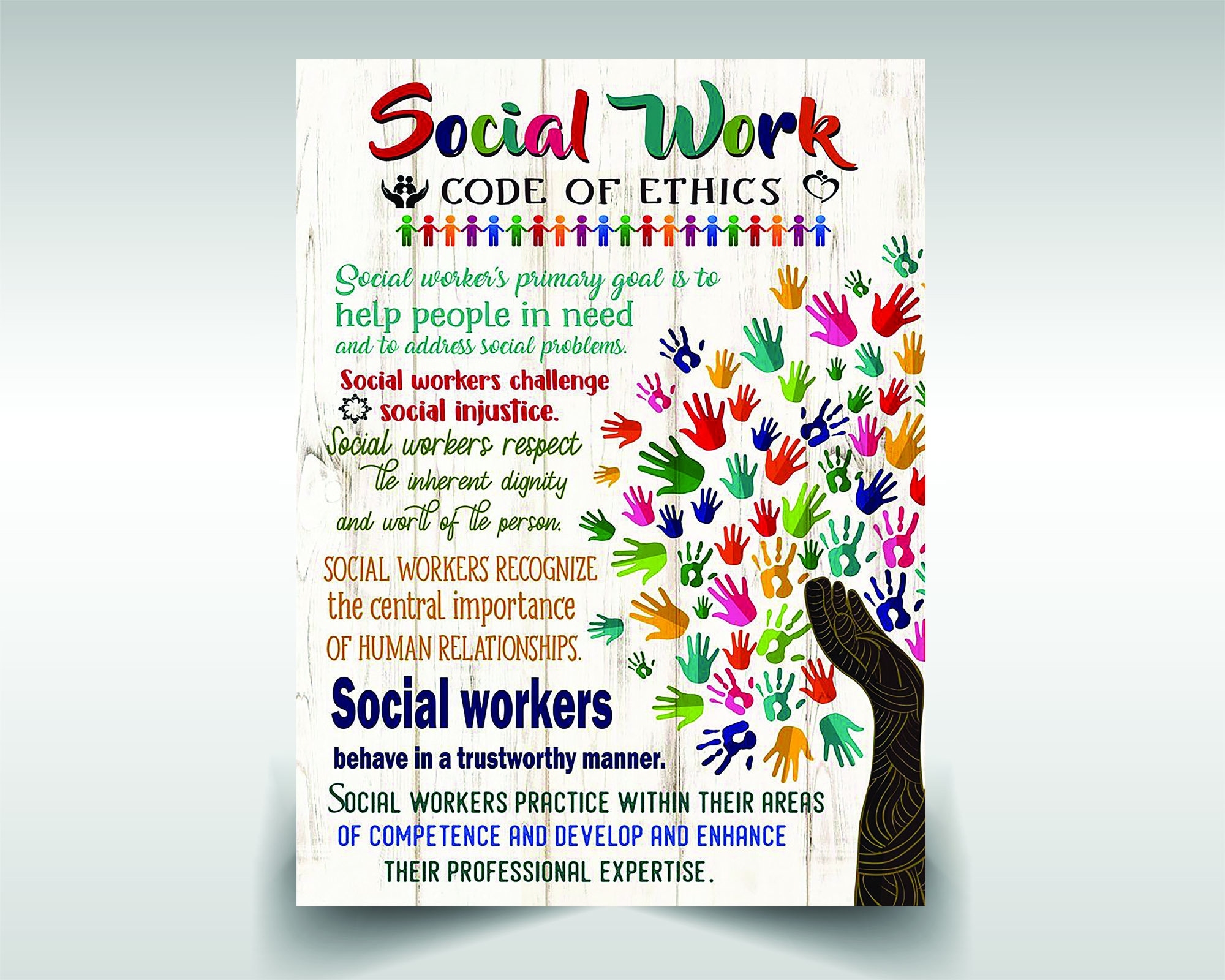Social Work Code Of Ethics Etsy