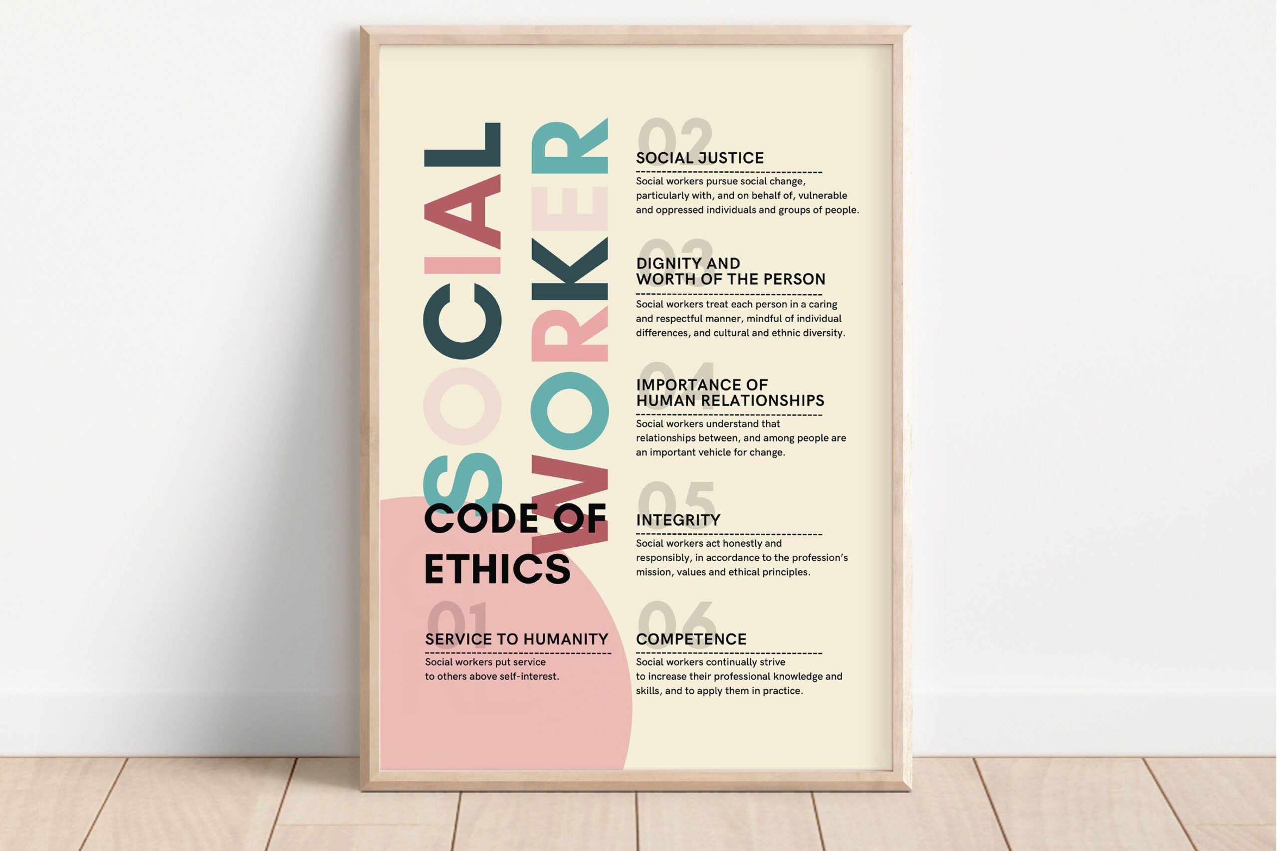 Social Work Office Decor Social Worker Code Of Ethics Printable Social Work Posters Social Work Values And Ethics Social Worker Poster Etsy Australia