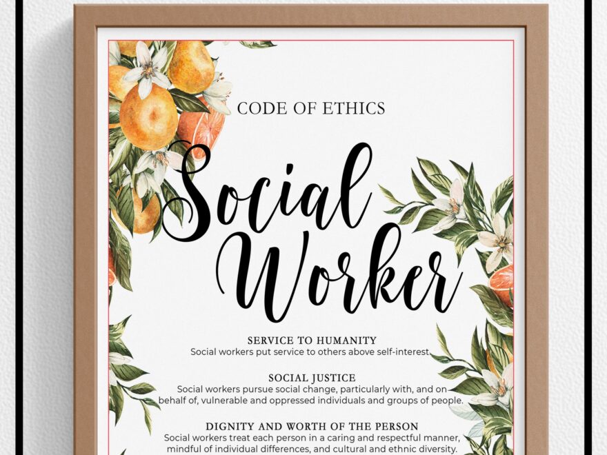 Social Worker Code Of Ethics Print Medical Social Worker Case Manager Social Work Gift Social Worker Poster INSTANT DOWNLOAD Etsy