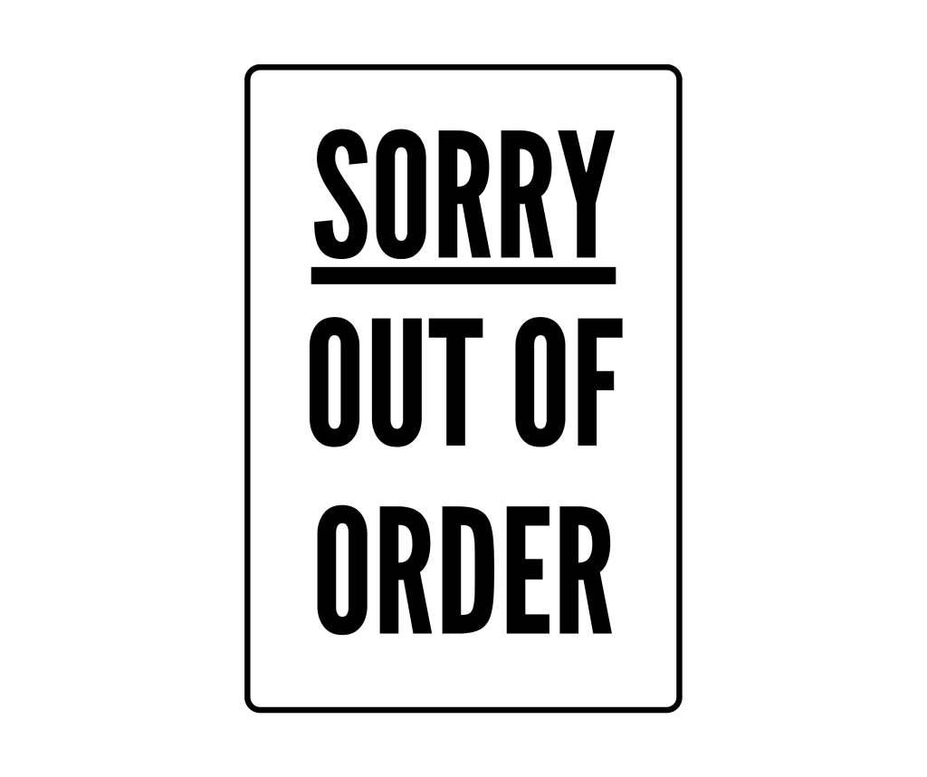 Out Of Order Sign Printable