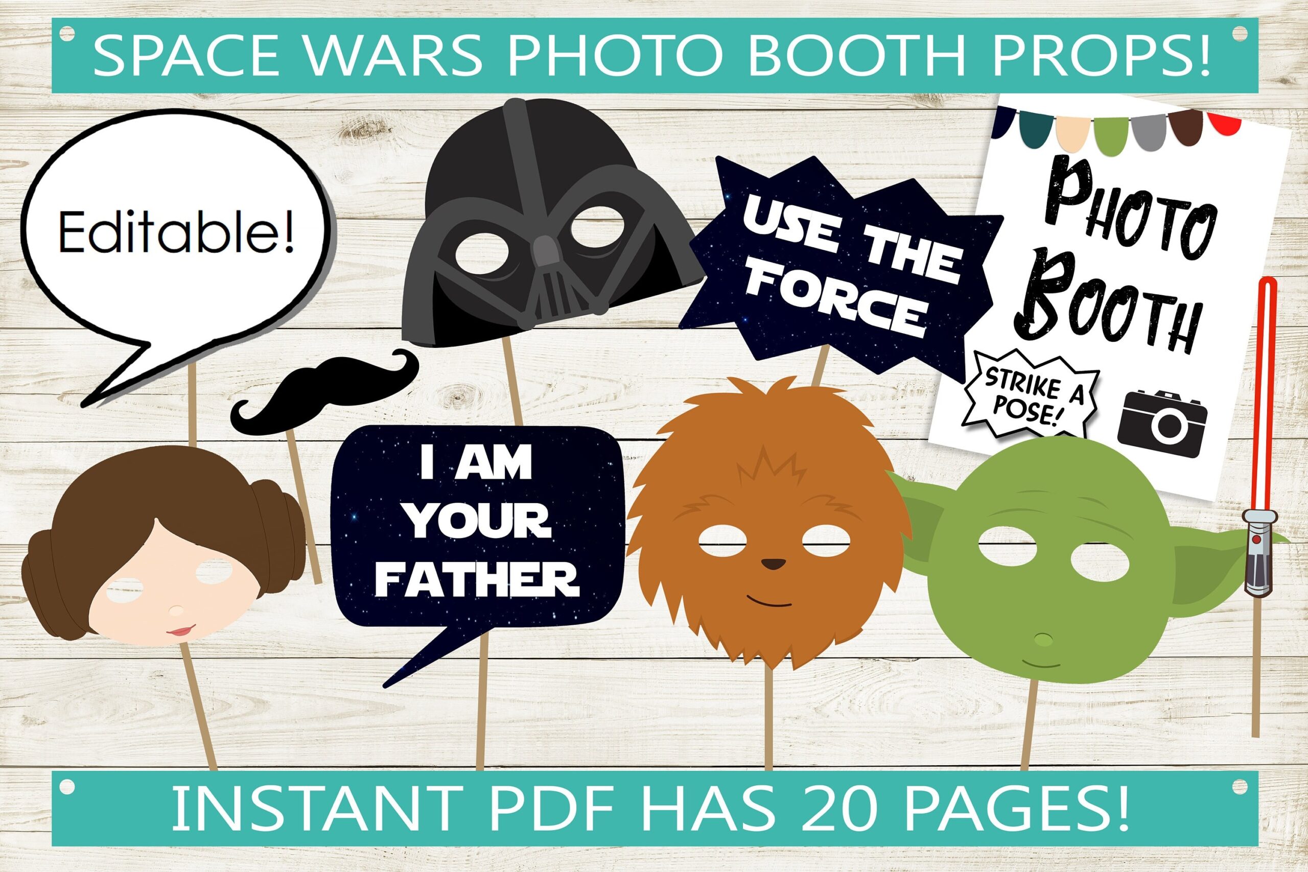 Star Wars Photo Booth Props Printable Free