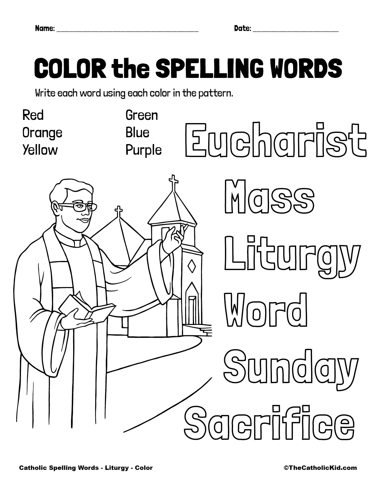 Spelling Vocabulary Archives The Catholic Kid Catholic Coloring Pages And Games For Children