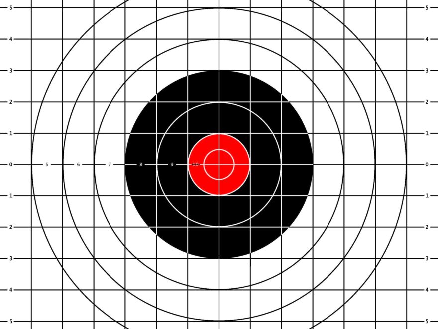 ST 3RC 100 Yard Rifle Sighting Target With Red Center Pack Of Worksheets Library