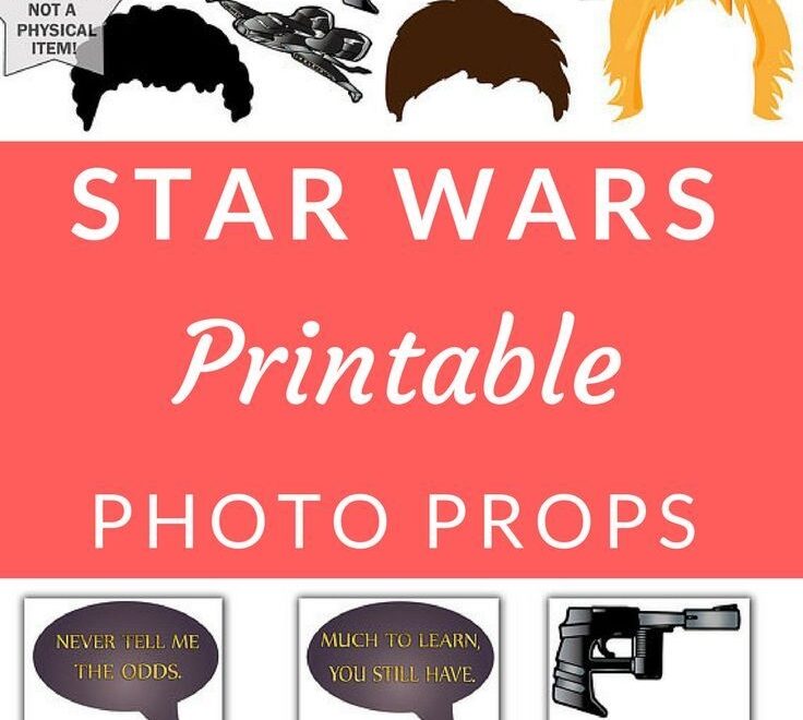 Star Wars Party Photo Booth Props SPACE WARS PROPS Star Wars Birthday Star Wa