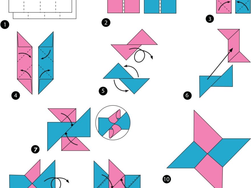 Step Instructions How To Make Origami A Ninja Star
