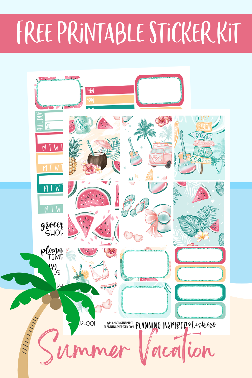 Summer Vacation Planner Stickers Planning Inspired