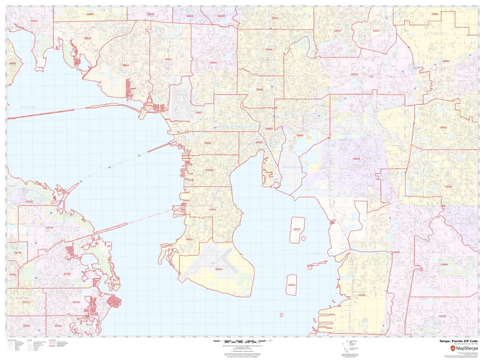Tampa ZIP Code Map Tampa ZIP Codes