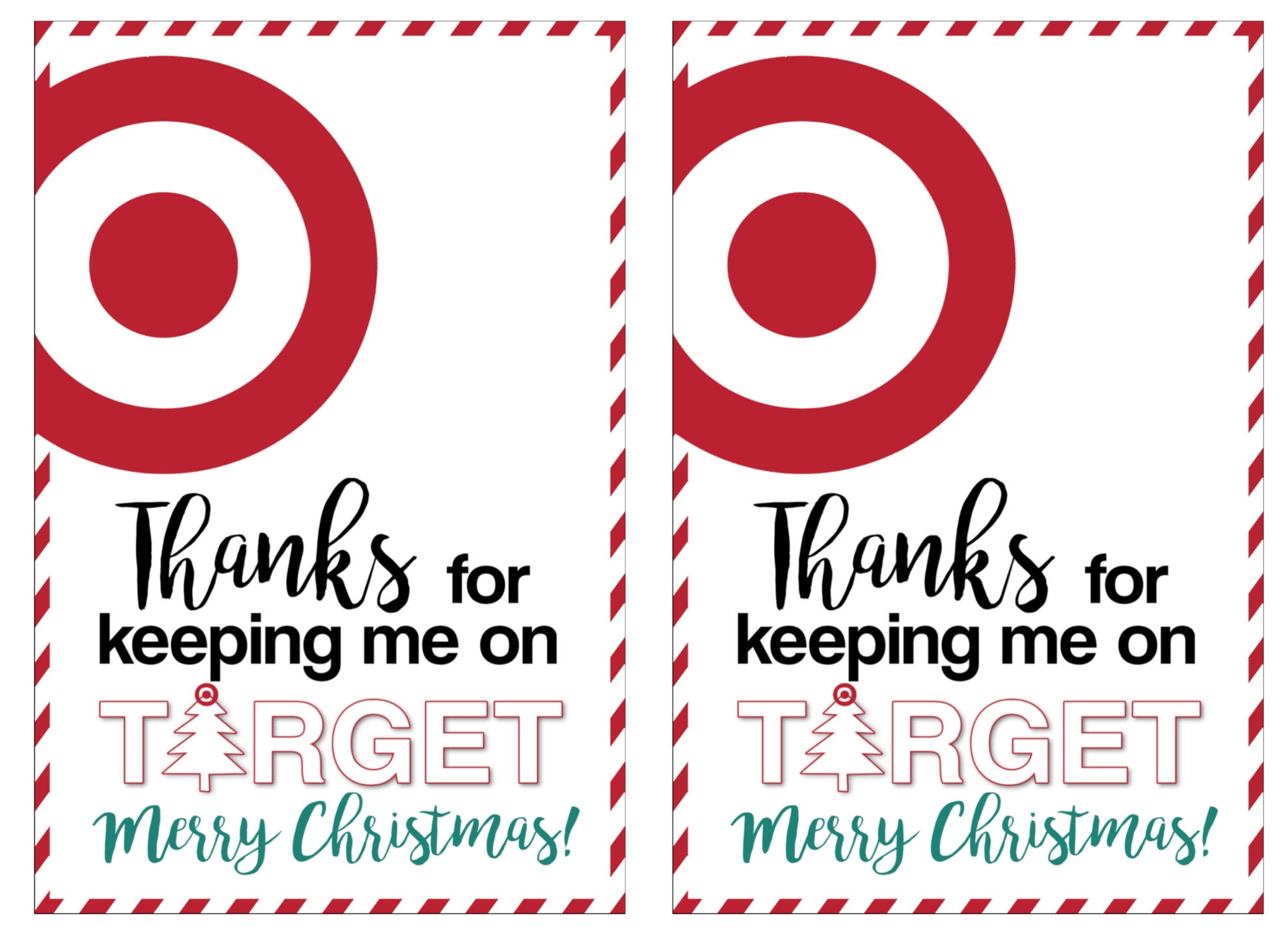 Target Christmas Gift Card Holders Teachers Friends Neighbors Paper Trail Design
