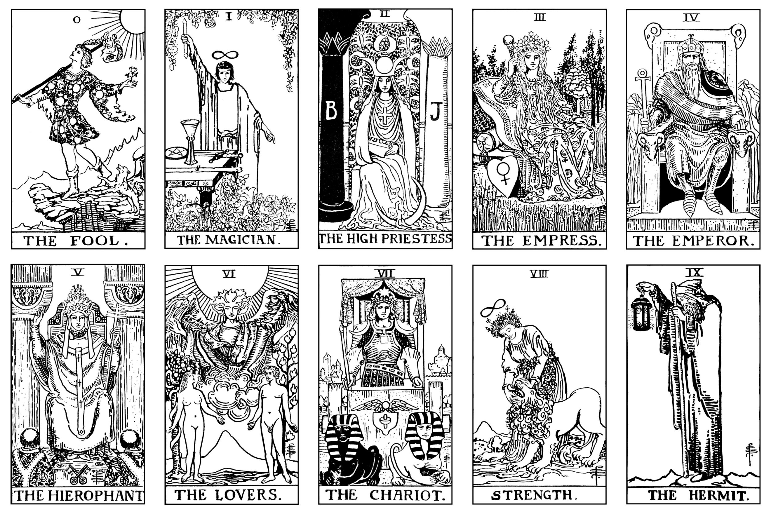 Tarot Coloring Pages