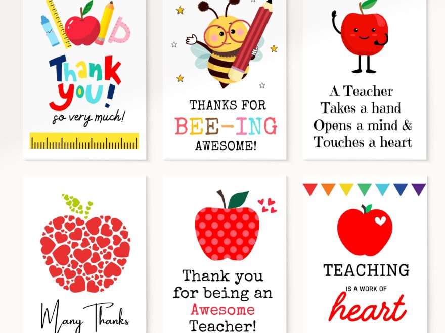 Teacher Appreciation Card Printable Teacher Thank You Card End Of Year Gift For Teachers Printable Card For Teacher Appreciation Week Etsy