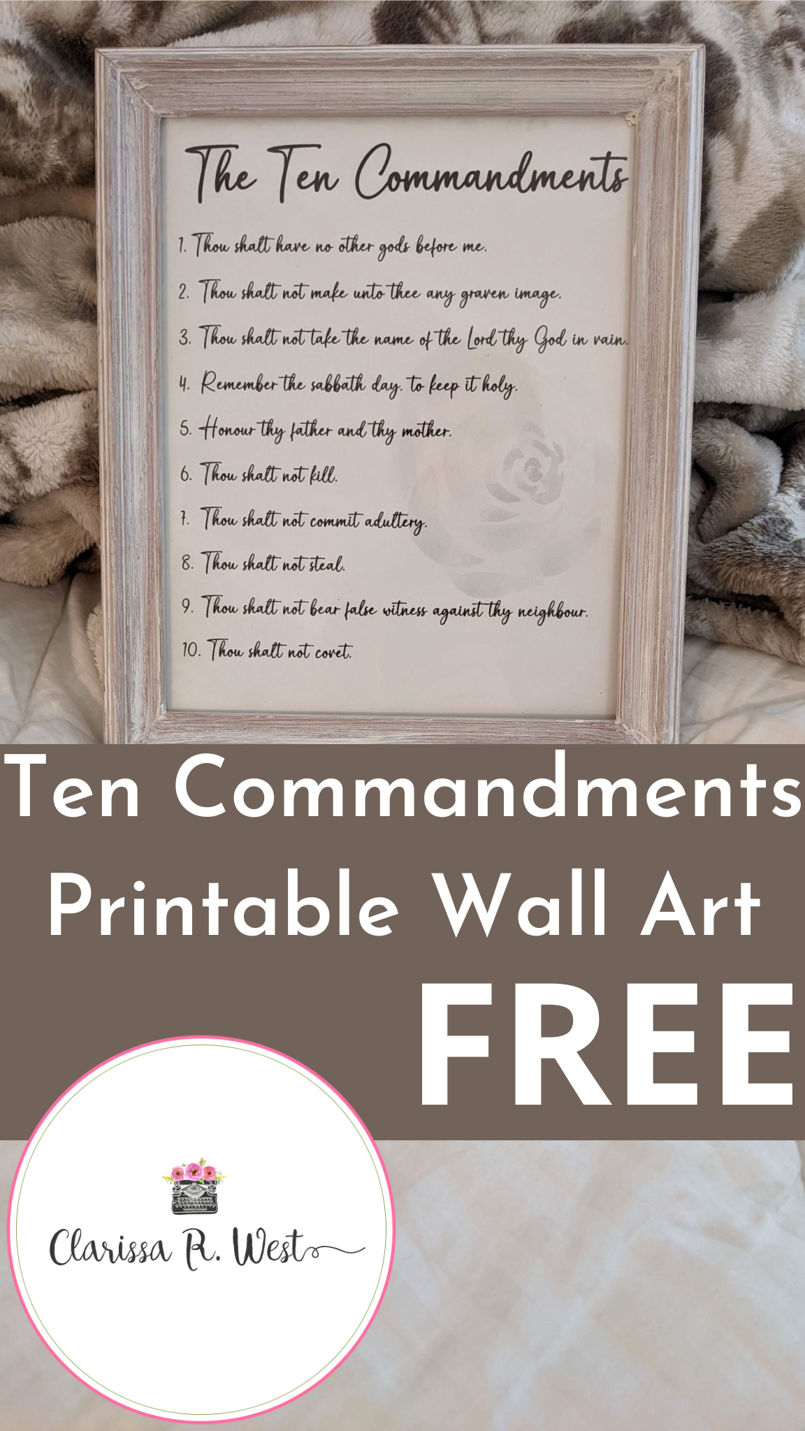 Printable Copy Of The Ten Commandments